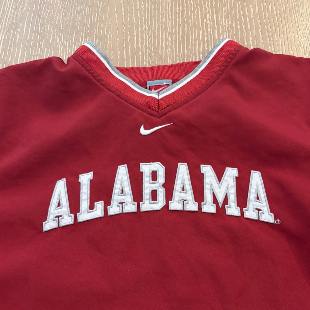Nike Alabama Crimson Tide Women's Medium Red Pullover Windbreaker Jacket EUC